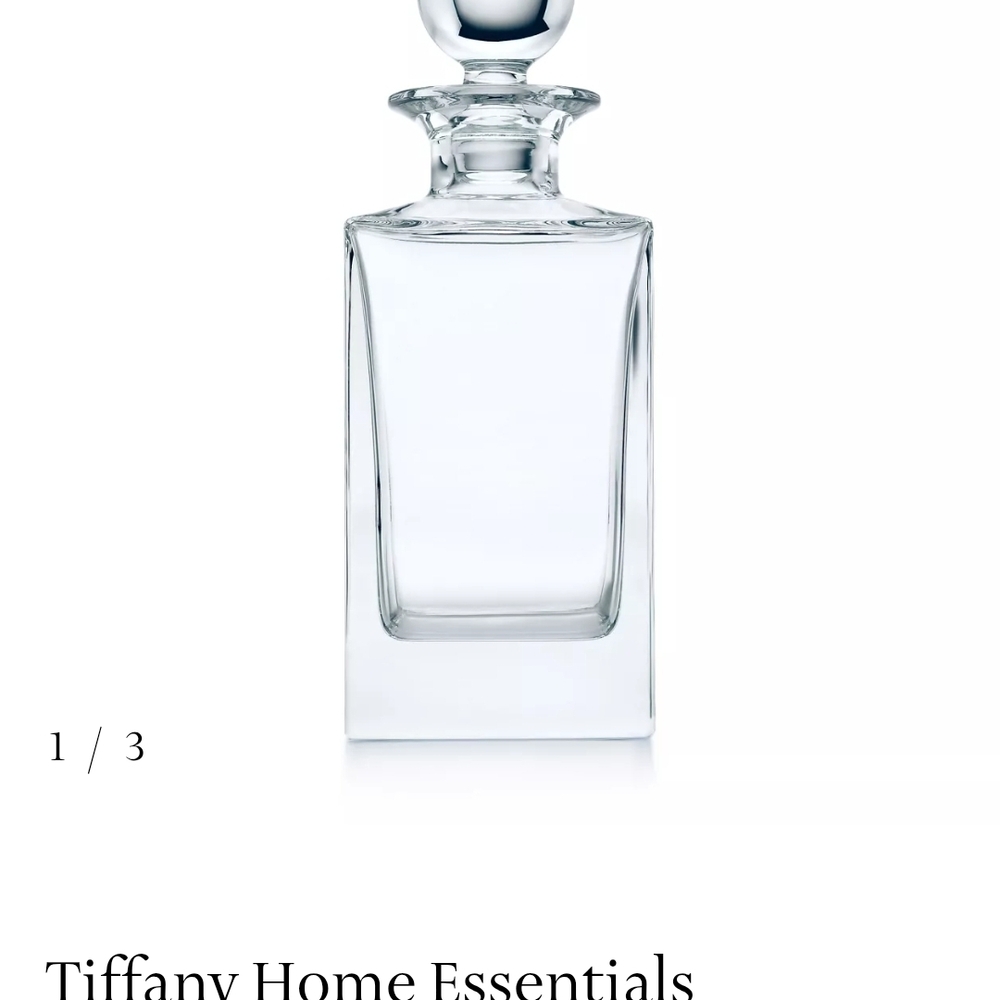 Tiffany & Co. Crystal Decanter with Silver Accents